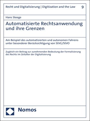 cover image of Automatisierte Rechtsanwendung und ihre Grenzen